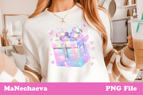 Download Holographic Gift Box Valentine Clipart - Gift box valentine clipart Collection
