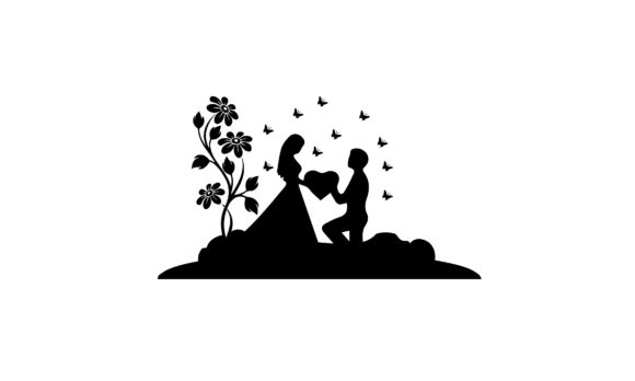 Download Silhouette Valentine Couple - Silhouette valentine couple Collection